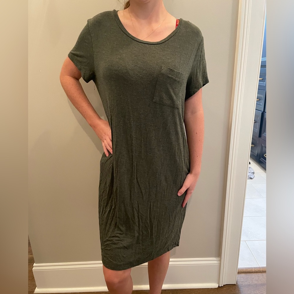 Dark green tshirt dress